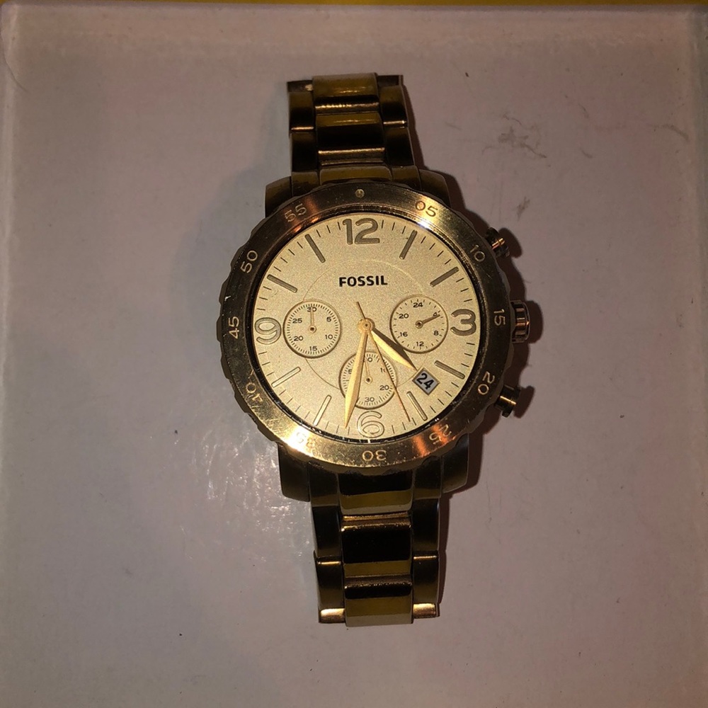 Gold women’s fossil watch